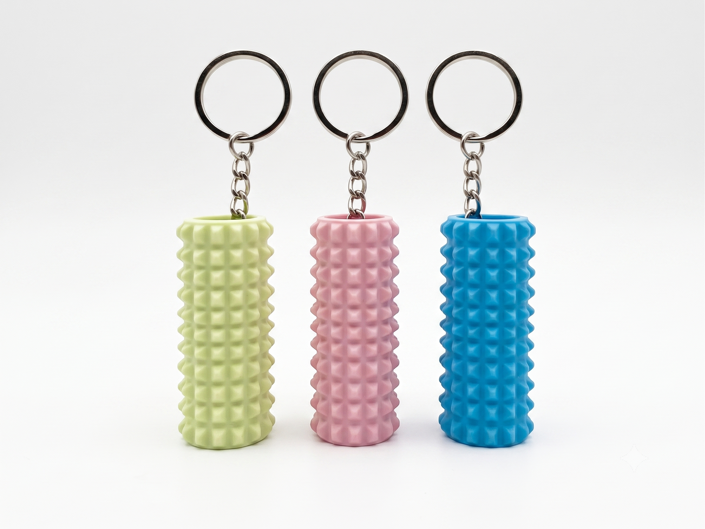 Mini pilates roller keychain