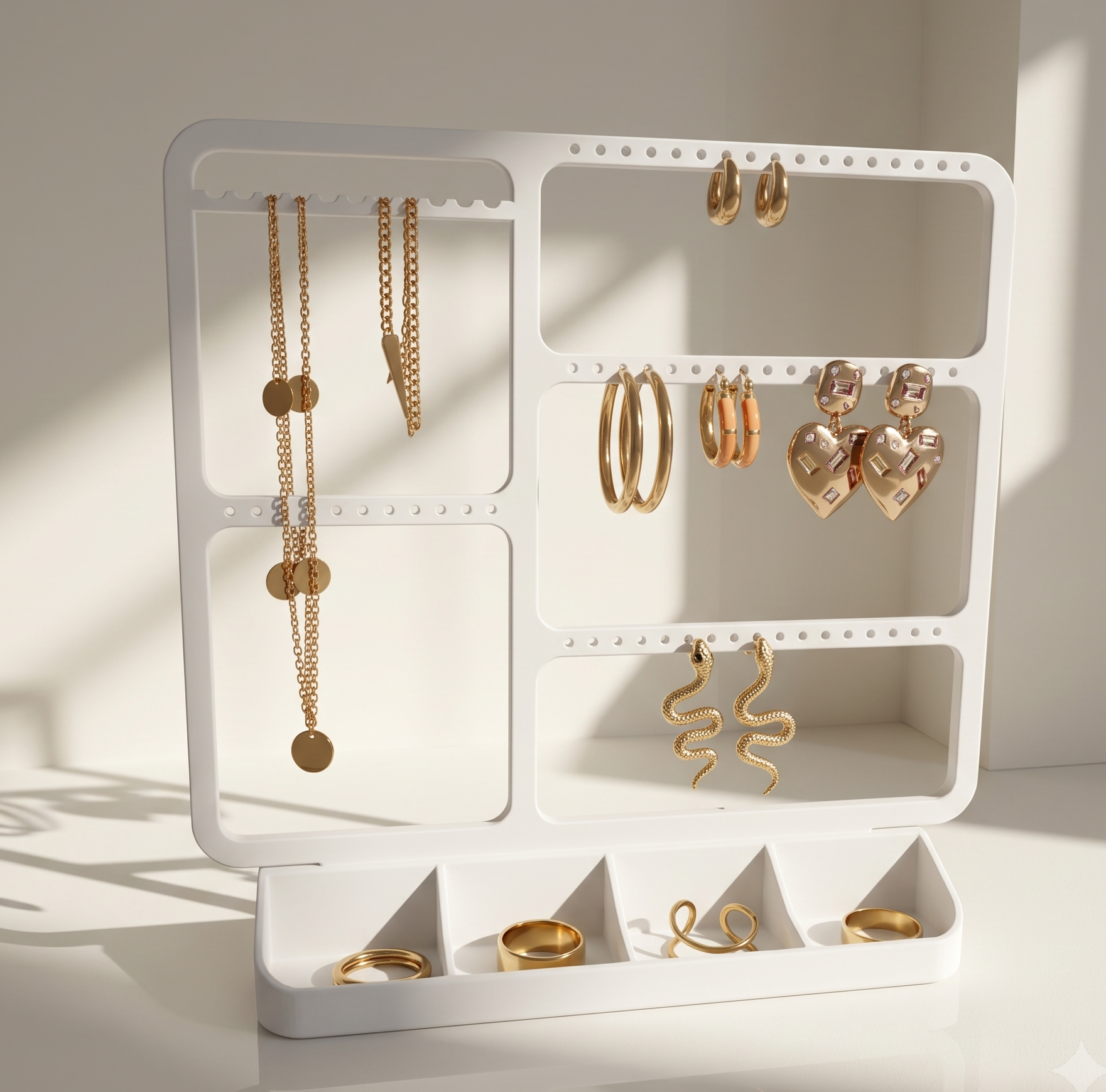 All in one jewelry organizer stand