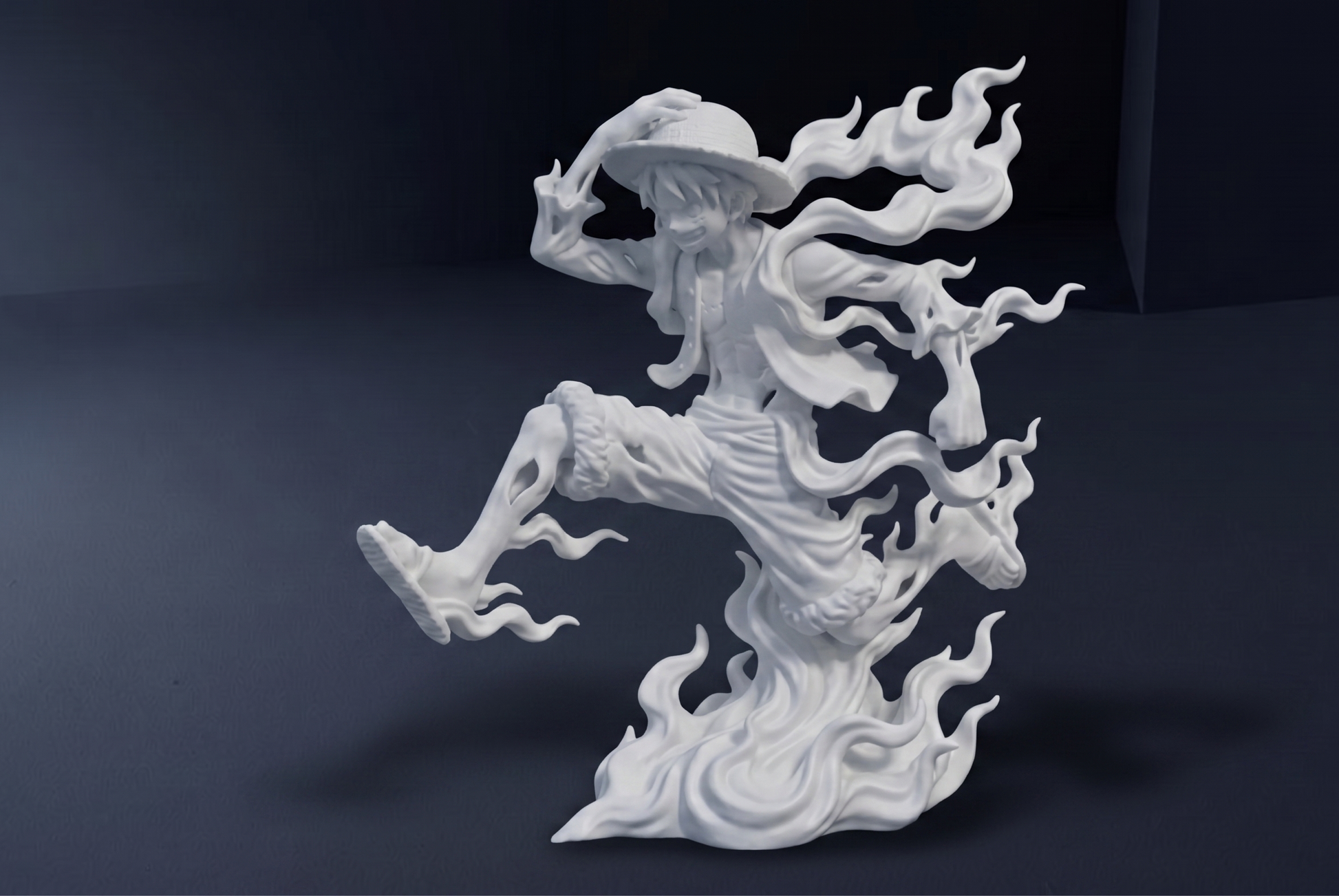 Luffy mini figure 3D printed collectible
