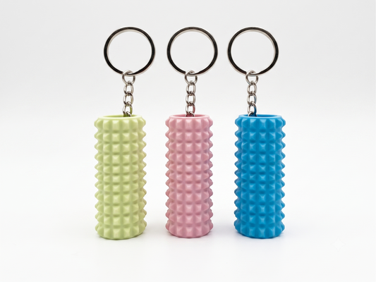 Mini pilates roller keychain
