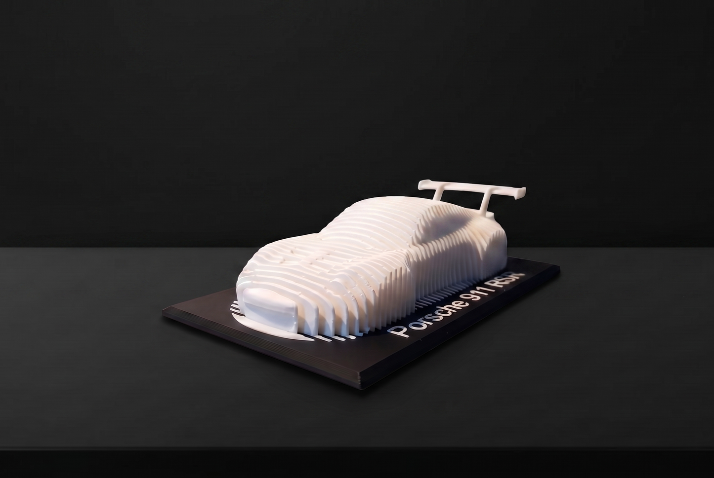 3D printed Porsche 911 sculpture display piece