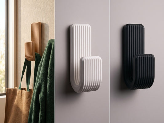 Set of two wall hooks for keys and bags