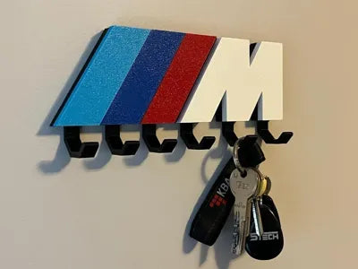 BMW M Power key holder with six hooks and M stripes