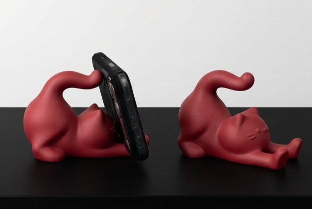 Cute Cat Phone Stand - Red
