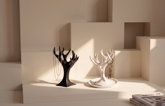 Modern jewelry tree for necklaces and bracelets