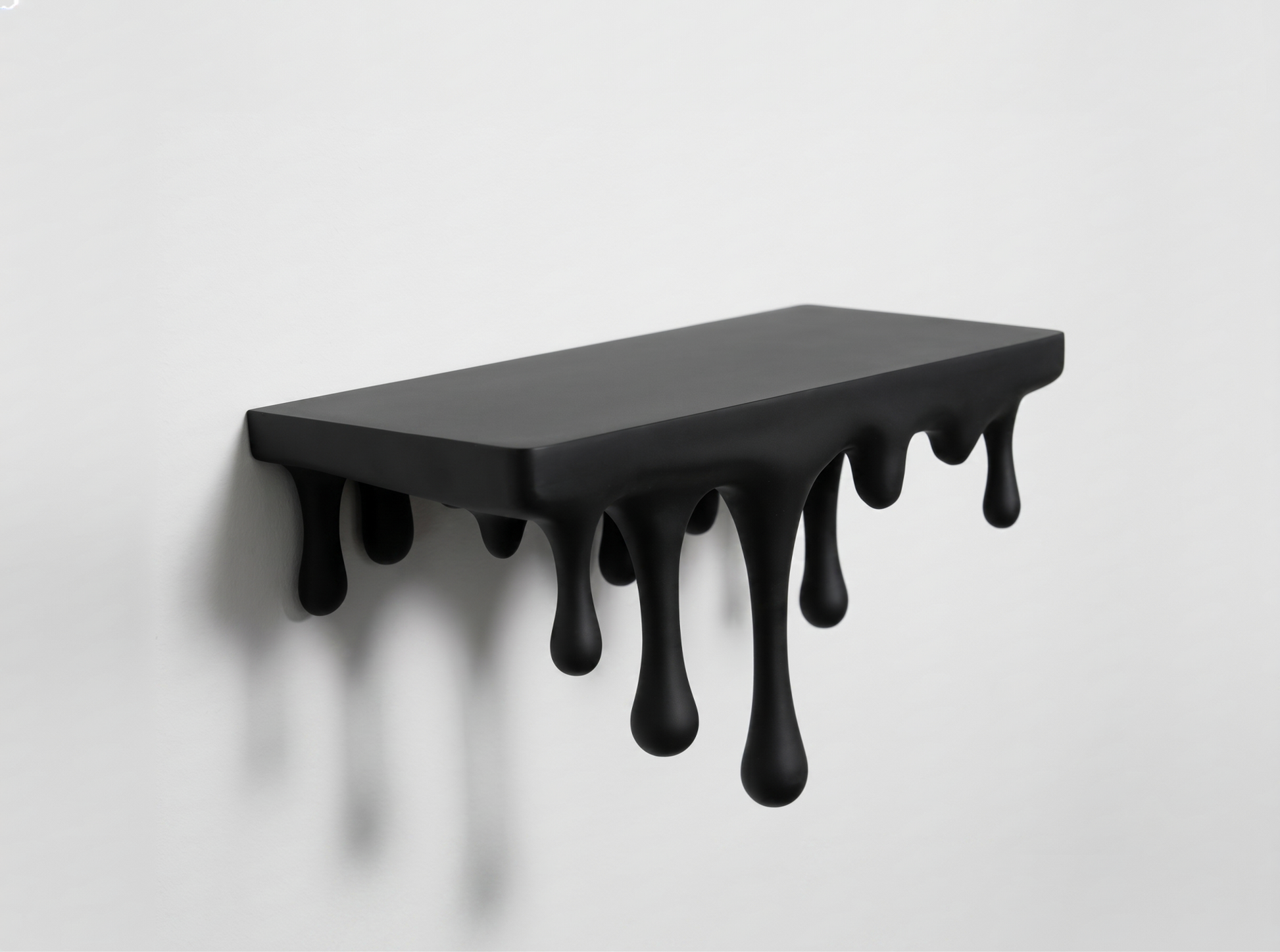 Melting wall shelf with dripping design